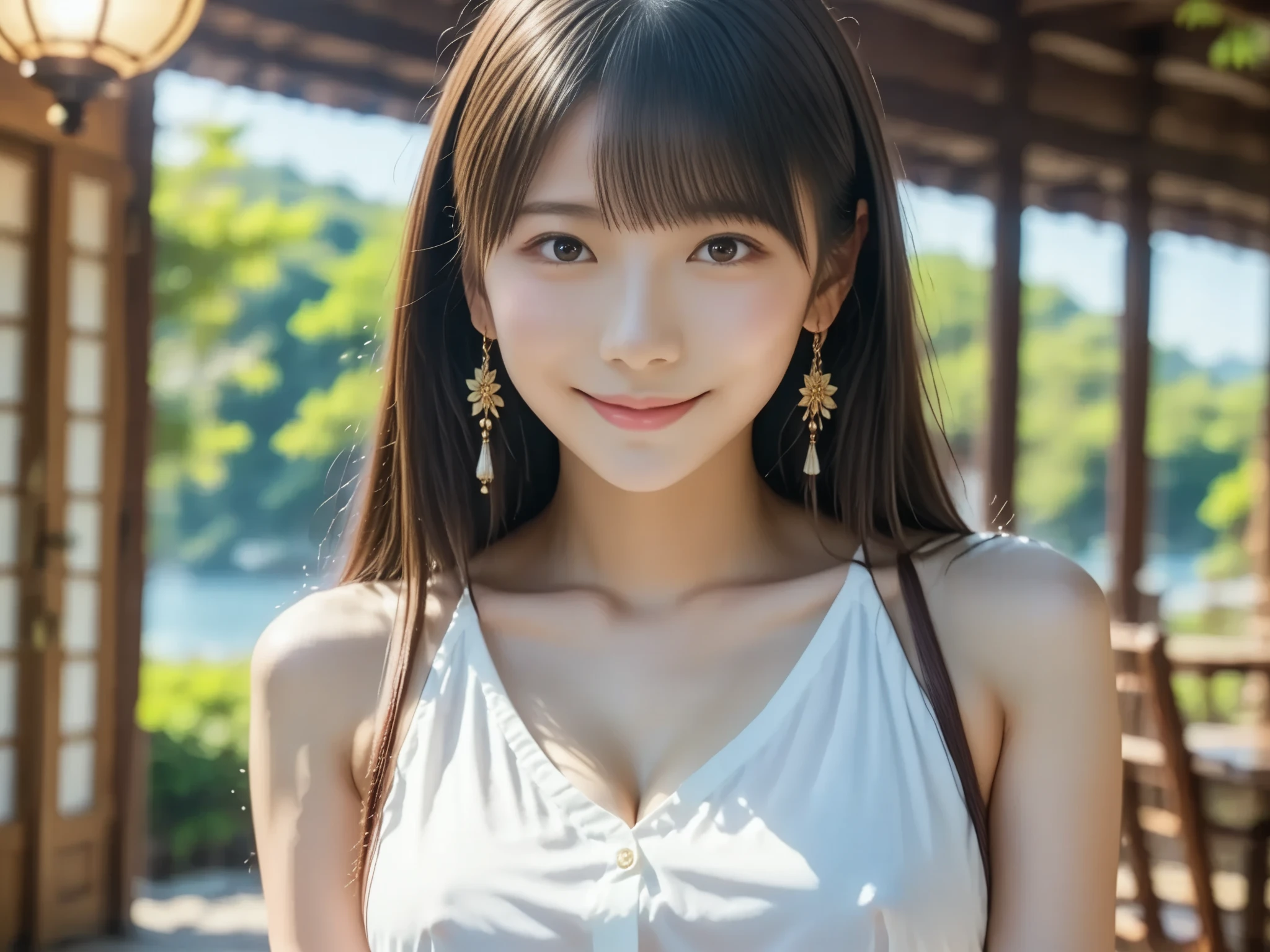Best image quality (8k, High resolution, masterpiece: 1.2), Very detailed, Random Hairstyles, 2 woman,
Extraordinary beautiful girl、Cute and beautiful face details、(Dealing with the Children_v1:0.008)、
score_9, score_8_upper, score_7_upper,
situation: A girl praying with her hands together in front of a large Buddha statue。Staring intently at the Buddha statue、Looks like he's hoping for something。
landscape: Temples in autumn、Behind the Buddha statue, colorful autumn leaves spread out.、Every time the wind blows, the leaves fly away。Flowers on the pedestal of the Buddha statue々was offered、People praying around々There is a figure of。
Camera angle: At a slightly oblique angle、The girl's serious expression and the Buddha statue's face are captured at the same time。
,Active stop temporarily ,
On her side、The thunder danced。
Focus on the upper waist
, Random cute poses ,Big eyes ,Puffy eyes , Heart pupil, blush , Big shy smile ,