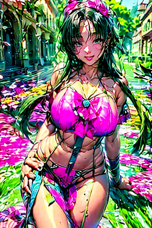 (((Character Design))), ((Fantasy and Artsy Dreamlike VFX Painting)) of a Young Darkskin Woman, wearing iridescent Dieselpunk swimsuit, bathing in a rock pool, in the style of Hentai\Manga/Anime Inks Illustration Art | by Ross Tran, by Artgerm, by Ari Libella | Dripping Inks, Illustration Lines | core Visual aesthetics by makoto shinkai