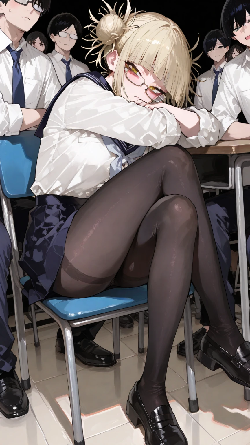 Three Women、beautiful girl、smile、Brat、after school、evening、high school girl、Academy、Schoolyard、全員pantiesを見せる、A large number of students、Blazer uniform、Pleated skirt、Black Pantyhose、Long Hair、Highest quality, Thick thighs、Big 、Big Ass、Black Hair、Blonde、Brown Hair、panties、Sweaty pantyhose、Sweaty crotch、Angle from directly below、Face Horse、Face sitting、Squatting with legs apart、There's a man lying underneath、Leaning over the man's face、Face sitting位