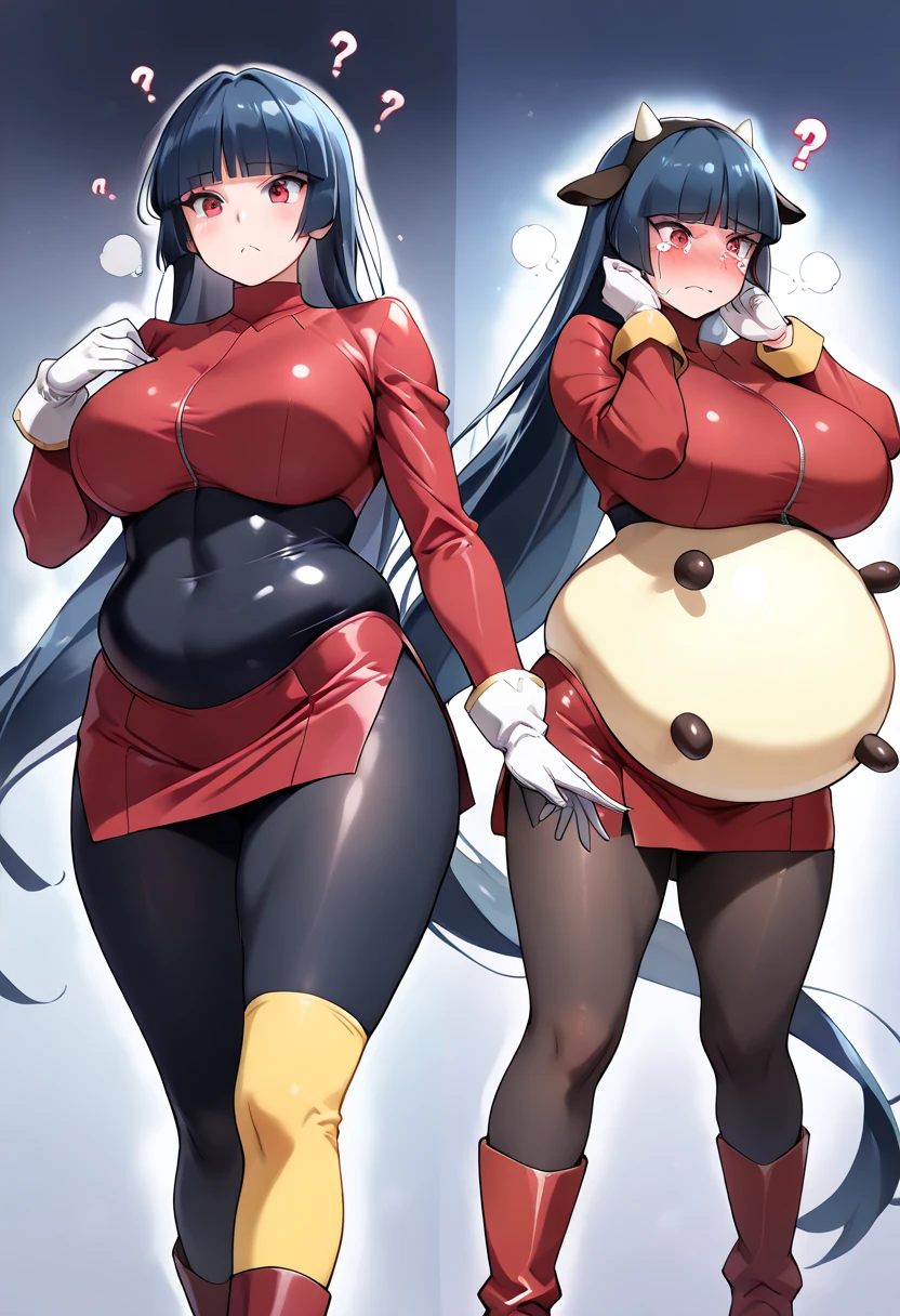 (masterpiece、highest quality: 1.2)、Pokémon、Jujube、big tits milf、big tits milf、big tits milf、Yamabuki City Gym Leader、エスパータイプPokémonの使い手、esper girl、superpower、Fudin's psychokinesis、ストレートのロングヘアで前髪ぱっつんの黒髪solo、solo、sabrina、Pokémon、flipped my hair、light blue hair、red eyes、red tank top、Spaghetti strap、Crop Top、white pants、bare shoulders、big breasts、telekinesis、camisole、big breasts、thick thighs、wide hips、narrow waist、big ass、jeans、butt crack、kneel down、T-back、From above、Whale Tail