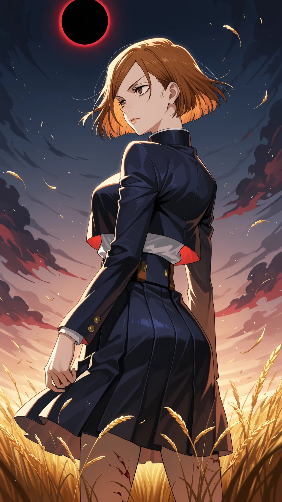((kugisaki nobara)),((velocity)),Yellow smoke,Attacked by farts, (((Women bow)),velocity,(Yellow smoke is rising),i'i'i'i'i'i'library)),((One Woman)),((A girl smells a fart and smiled faintly)),((fart while read the biok)),((blushing)),best quality,detailed,masterpiece:1.2、top-quality)、(the Extremely Detailed CG Unity 8K Wallpapers、ultra-detailliert、Best Shadows)、(细致背景)、(The best lighting、extremely delicate and beautiful)、depth of fields、1girl in、独奏、looking arround her,,Ephemeral,,(brownhair),()),((((Girl is embarassed when she smells the bad smell of farts)))),,((((profile facing diagonally)))),((i'I closed my mouth with hand feel embarassed...)),(()),((embarassing look)),((massive fart)),((fart text))