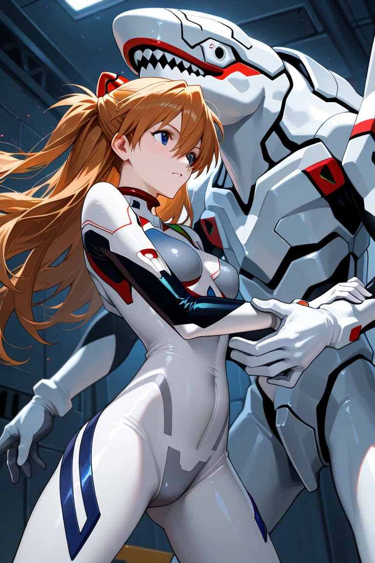 1girl, 1men, evangelion, akari shinji, asuka langley, hugging each other, tears in eyes, cute smile, plugsuits, 4k, 8k, detailed lips, detailed eyes, high details, high resolution, best resolution, best details, couple,