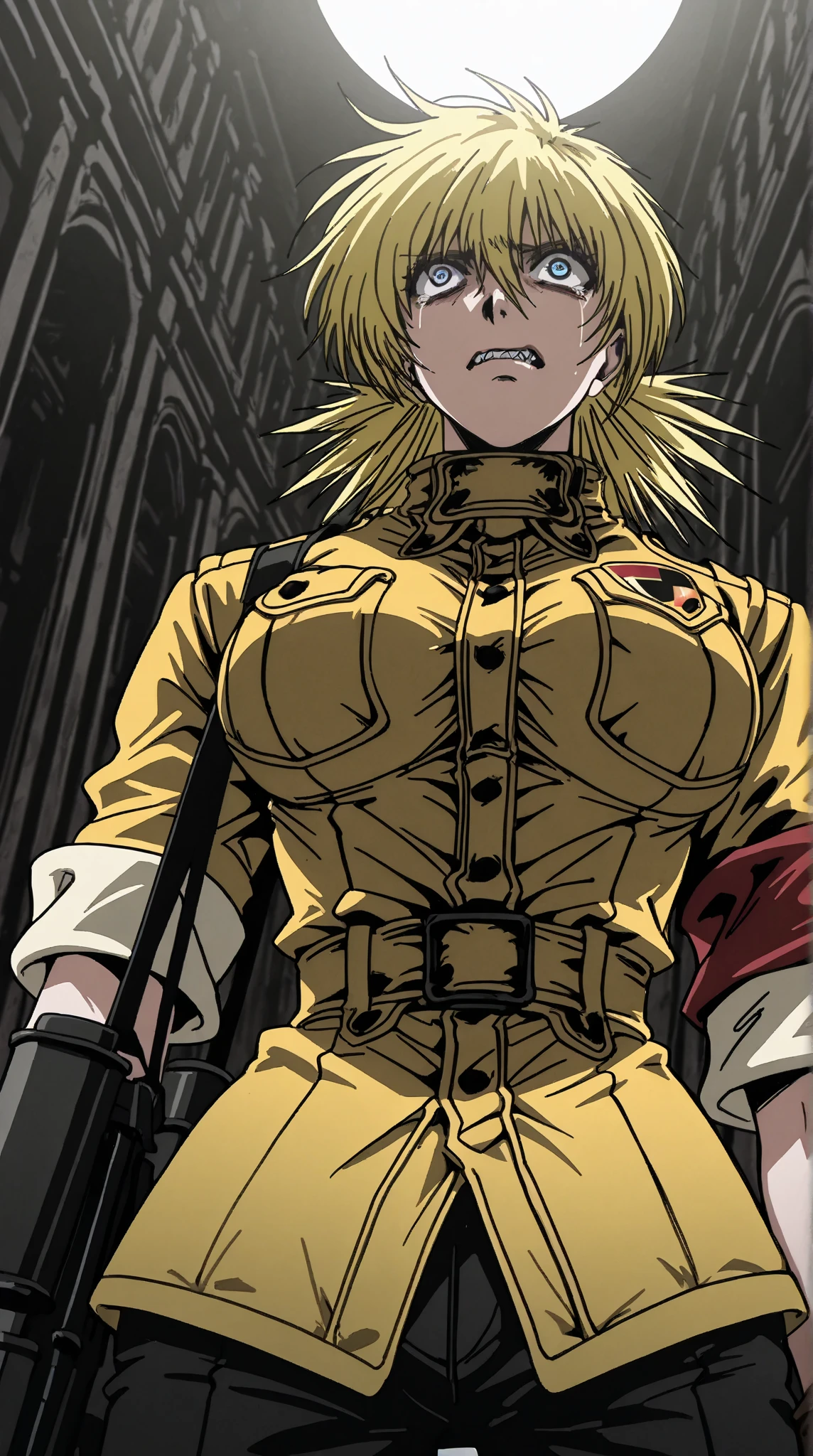 Seras Victoria, leopard print bra, hellsing, breasts, tits