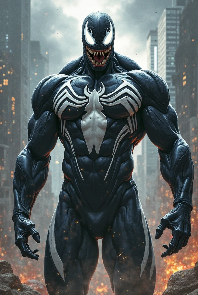 venom side view full body drawing