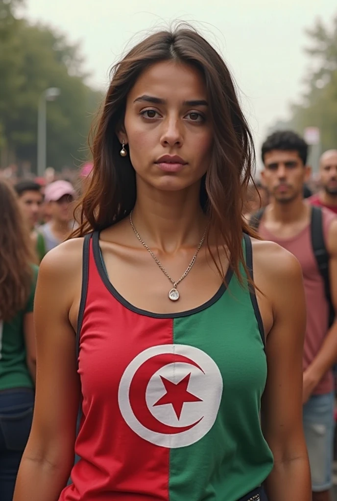 (masterpiece-anatomy-perfect:1.2), RAW photo, (a pakistani woman, SHORTS, TOP, (palestine_flag:1.2)), (HANDCUFFED:1.2), (ESCORTED BY, RESTRAINED:1.2), LED AWAY, 2boys, caucasian COPS, police, streets, protest, smoke, riot, crowds, london, 8k uhd, dslr, soft lighting, high quality, film grain, Fujifilm XT3, lr <lora:arrested:1> <lora:PalestineFlag03:1>