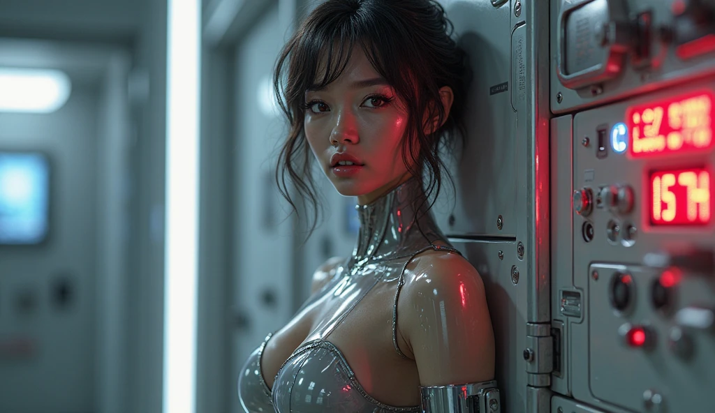masterpiece:1.2,high quality), One Girl, ((Ultra-Realistic Details)), ⦅whole body⦆Global Illumination, Shadow, Absurd, Octane Rendering, 8K, Ultra Sharp, Metal, Complex, Decorations detailed, highly Complex details, (Mechanical body:1.2), ((A clean and beautiful face)), (Destruction of costume), Device, Bobcut, (robot, Android:1.15), Torn clothes、Girl Warrior、In combat、(((small, Flat Chest:1.4)))、胸Mechanical body:1.2))、((I can see your chest:1.5),((Ryona Defeat))、(I'Feel pain)、(((Breast amputation)))、Spread your legs and show your pussy info