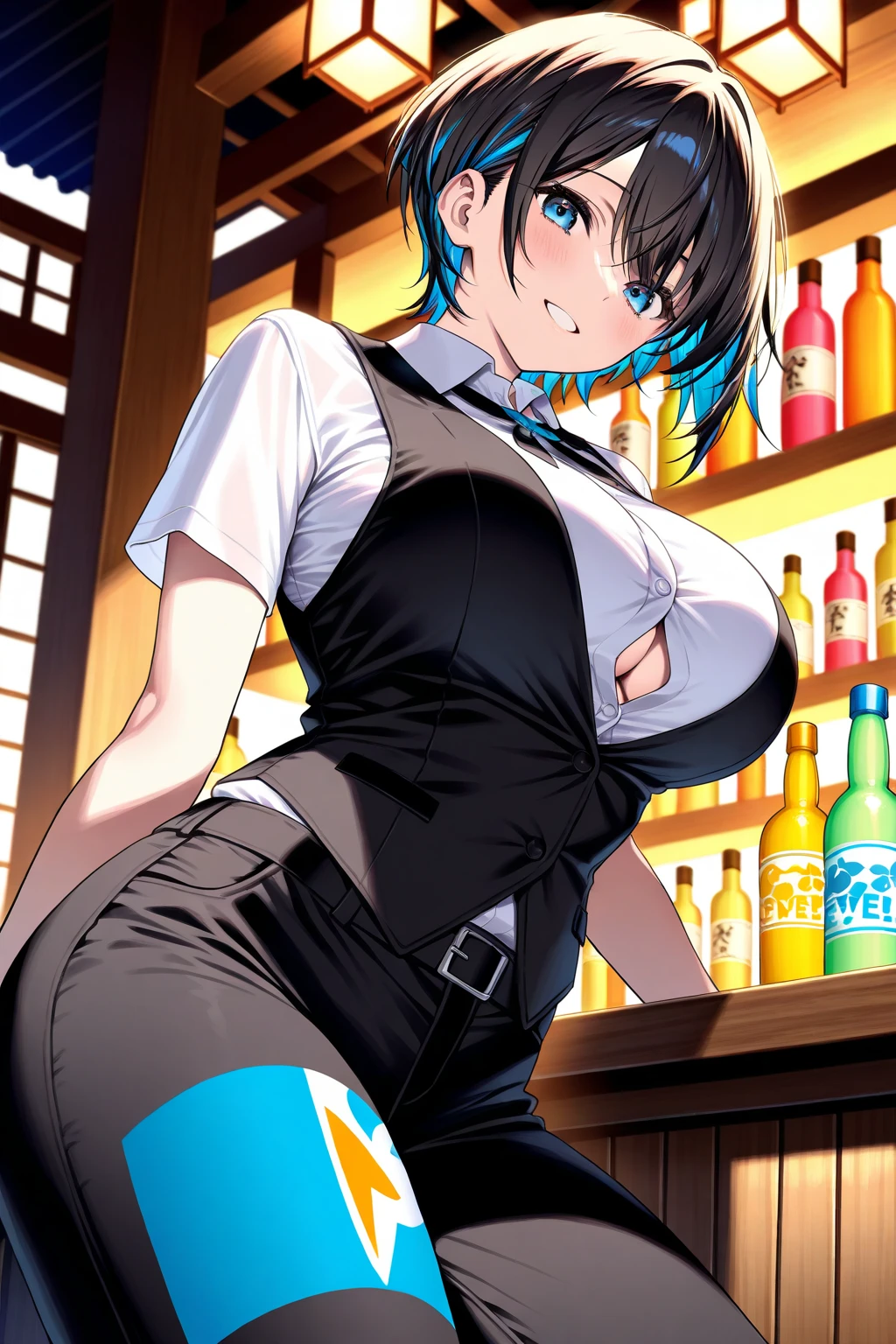 16K, high quality, boy, Elio, cute, entrance, スパッツ, medium penis, Ahegao, tongue out, long tongue, flaccid cock,