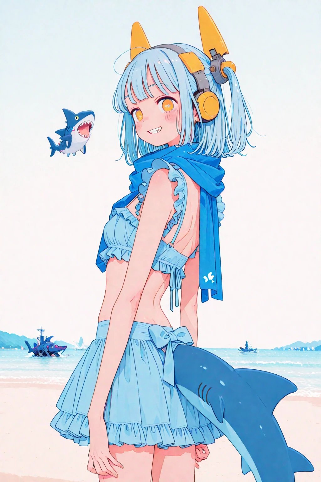 summer, beach, skateboard, blue background, cartoon character black cat, through illustration, color illustration, color illustration, full art illustration, editorial illustration colorful, vivid colorful comic style, candy punk character design, Jen Bartel, full color digital illustration, epic full color illustration, color illustration, detailed digital illustration, colorful! Character design, digital illustration style, cartoon art style, trendy elements