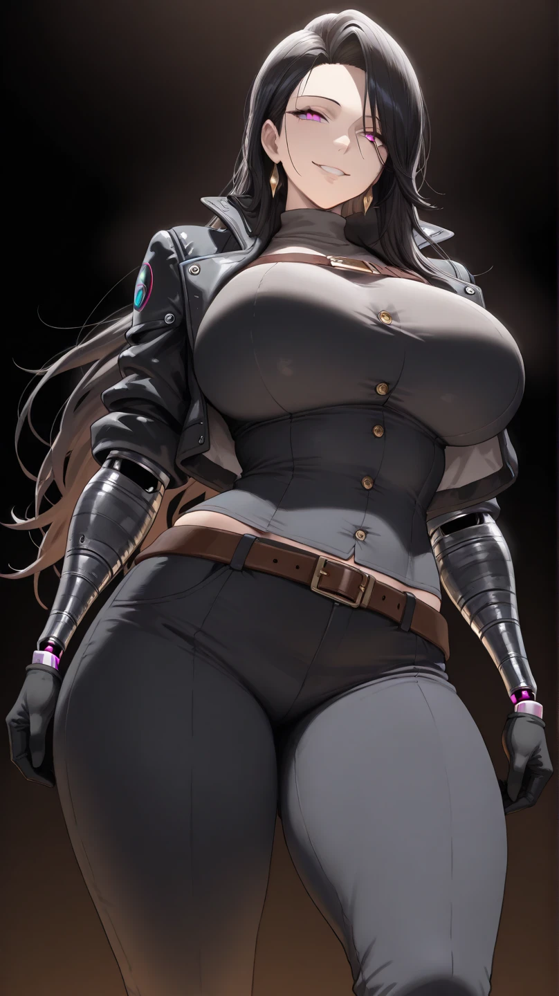 a cartoon drawing of a woman with a big breast and a black top, thicc, 2b, 2 b, extra detailed body, commission for high res, highly detailed full body, thick smooth warframe thighs, detailed full body concept, full body detailed, detailed full body, whole body highly detailed, entire body, fullbody commission for, oc commission