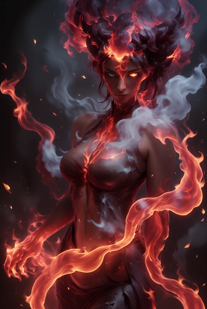 Beautiful Alluring female fire elemental, Fantasy Theme, fire Skin, fire hair, skin on fire, body made of fire and hot flowing lava, Inside A Pool of magma and lava, Barely Clothed, Beautiful D&D Character Portrait, Beautiful Fantasy, Detailed, Digital Art, Extreme Detail, Polished, Beautiful, Hyperdetailed, Intricate, Elaborate, Meticulous, Anime Character, Detailed, Anime Face, Sharp Focus, Unreal Engine, 3d Rendered, Volumetric Lighting, Reflections, Glossy, Digital Illustration, Sensual Pose, Suggestive Pose, Full Body Shot, Lewd naked, naked, perky breasts, vissible nipples, puffy vagina, anatomically correct 💖❤💕💋❣