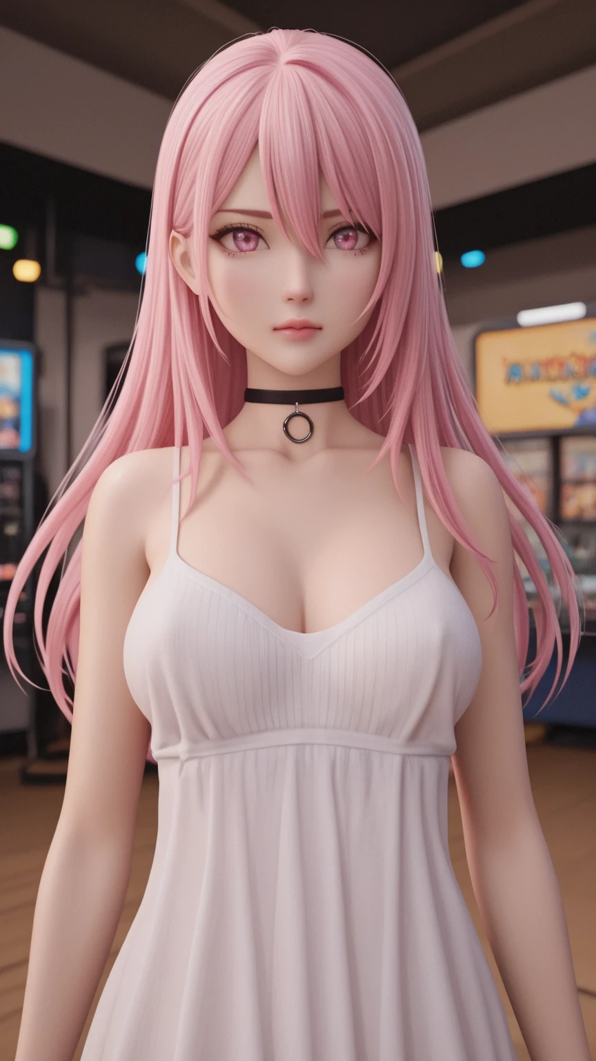 masterpiece, best quality, very detailed, high resolution, expensive resolution, high resolution, 4K, 8k, Unity 8k wallpaper, highly detailed CG, masterpiece, 2D, 3D, beautiful details, depth, fine texture, best quality: 1.3, perfectly focused, crispy skin, he,
Very cute anime girl, two girls who are employees of a night bar, sexy dress, big breasts, expensive pink medium long hair and brown short hair, two girls, night bar, mole under eye, looking at the viewer, expensive, blush, mole, lips parted,, heart, pink eyes, choker