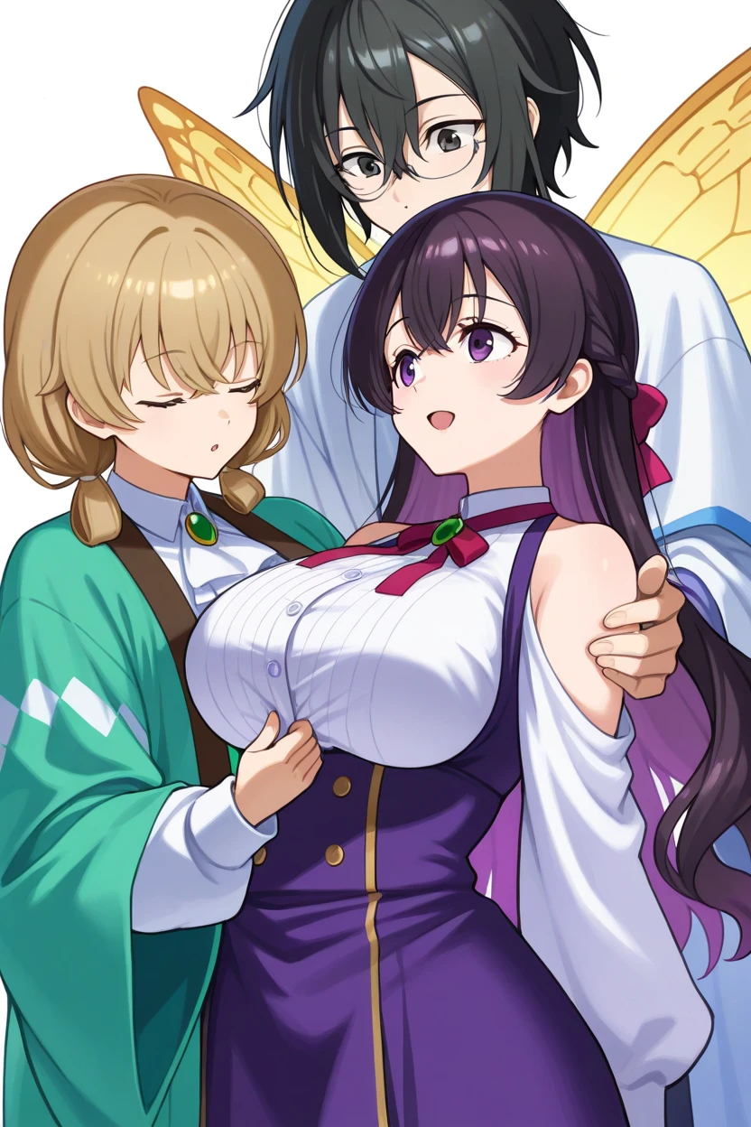 3girls, , , penis between the breasts breasts squeezed together, triple paizuri, docking, sweat, pubic hair, nipples, room, naked, sweat, breasts holding, assisted, asymmetrical docking, sweaty, mature 45 years old milf woman and 12 year old daughter, a divorce naughty face mother with two cute daughters, horny lewd, mother and daughters, long penis assisted, different facial expressions, camisole, talking each other, precum leaking, looking at the penis, a mother teach her two cute daughters to titfuck, daughters cute innocent reaction comedy, nipples