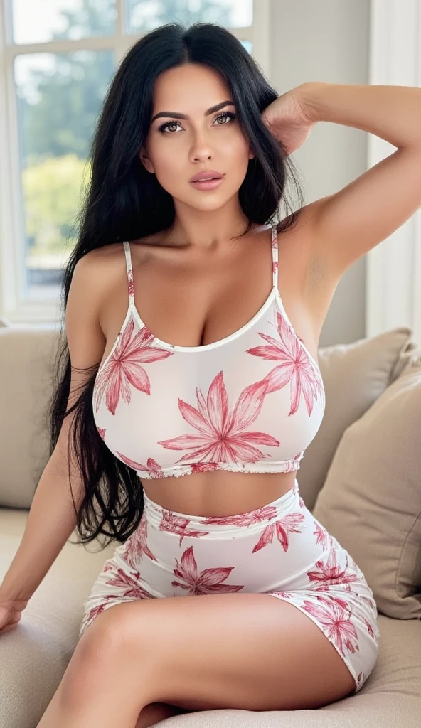 PERFECT MASTERPIECE, EXTREMELY DETAILED CG UNITY 32K UHD QUALITY RESOLUTION, RAW PHOTO, AWARD-WINNING PORTRAIT, PHOTOREALISTIC, OFFICIAL ART, SHINY REALISTIC SKIN, RAY TRACING, UNREAL ENGINE 5.8K, The most beautiful and sexy girl, very long black hair, vibrant moonlight eyes, long detailed eyelashes, blushing, full pouting pink lips, curvy body type, full hips, super huge enormously gigantic tits, cleavage showing, gigantic tits bursting out of her shirt, wearing white v-neck t-shirt and torn skinny jeans, tons of tattoos and piercings, arching her back in a sexy seductive slutty pose, looking at the viewer, close up pov camera view from below, sexy seductive slutty facial expression, neighborhood park background