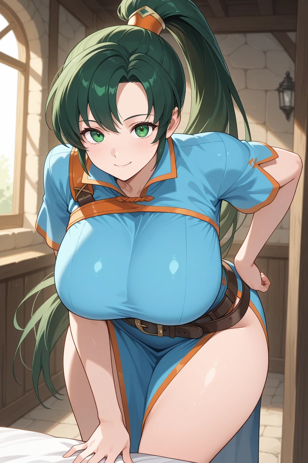 kemonoceles, <lora:kemono celes s1-lora-nochekaiser:1>,
celes, (green eyes:1.3), blue hair, ponytail, ribbon, hair ribbon,
BREAK gloves, cleavage, shirt, white shirt, shoulder armor, clothing cutout, cleavage cutout,
BREAK outdoors, forest,
BREAK looking at viewer, (cowboy shot:1.5), dynamic pose,
BREAK <lyco:GoodHands-beta2:1>, (masterpiece:1.2), best quality, high resolution, unity 8k wallpaper, (illustration:0.8), (beautiful detailed eyes:1.6), extremely detailed face, perfect lighting, extremely detailed CG, (perfect hands, perfect anatomy),
