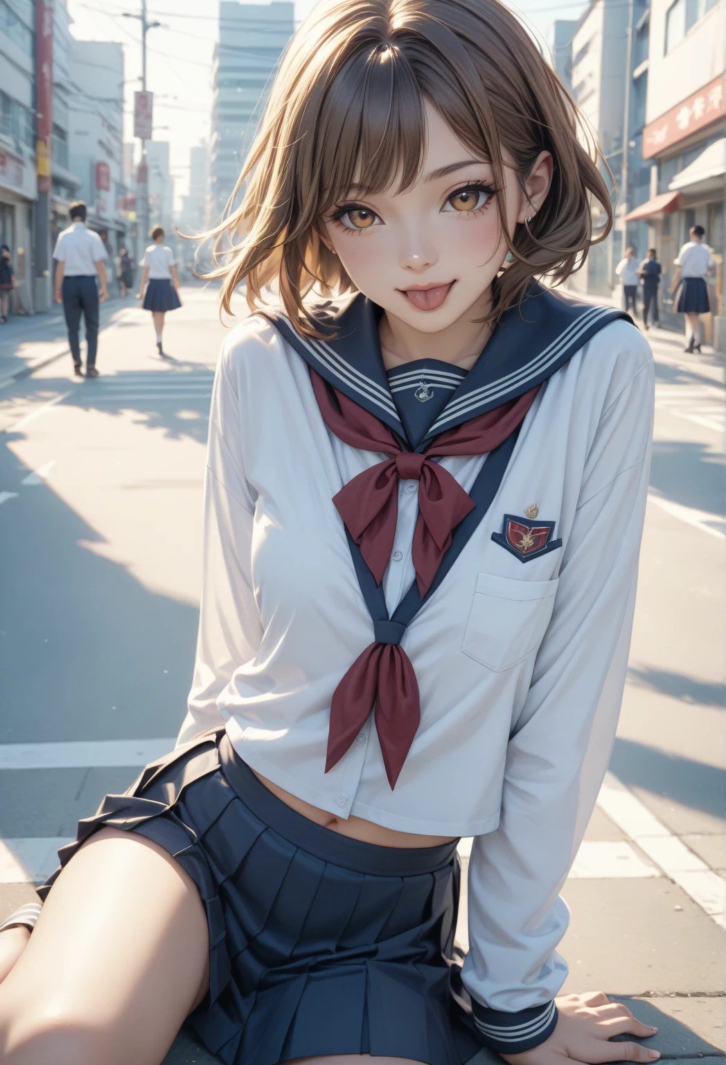(((Super Cute Junior High School Student)))、((((Sexy middle school student))))、Forward bending、