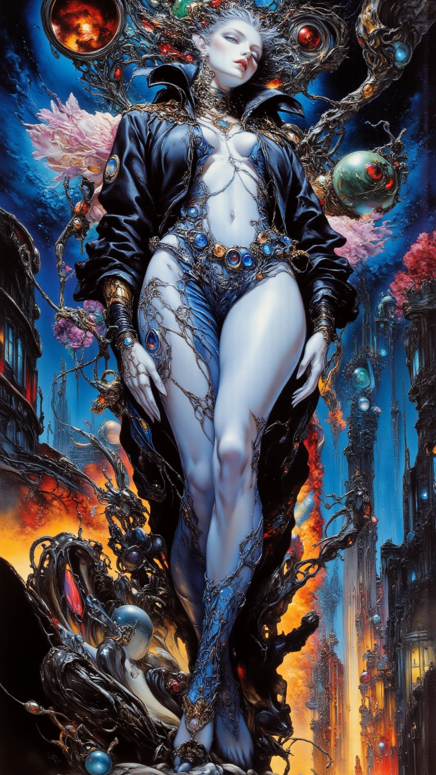 A deep blue-haired girl wields the Heavy Thrusting Swords from within the Elden Ring in a reverse grip.