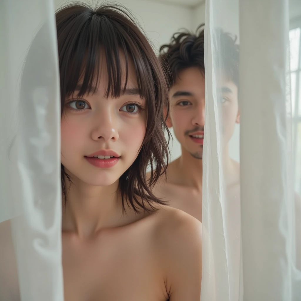 ((At a hot spring inn:1.3))、((小さな古い風呂に入る若い女性とmiddle aged male:1.3))、((Inside the bathtub:1.5))、((middle aged male:1.4))、((man and woman hugging and kissing:1.5))、((bust close-up 1.3))、((full nude:1.5))、((Sweat:1.3))、(masterpiece、highest quality) 、dynamic angle、absolutely amazing images, very very beautiful、masterpiece, highest quality,photograph, cute、(small breasts:1.4)、surprised face、18 year old girl、((Girl with short cut hair:1.4))、red skin、Young adorable Japan face, wet skin, close up of face, young face, soft portrait shot 8k, if々Shishi Japan Girl Real Young Idol、Young and cute gravure idol、young sensual gravure idol、Young Japanese gravure idols、((smile:1.4))、((full nudeのmiddle aged maleが少女にキスをする:1.5))、