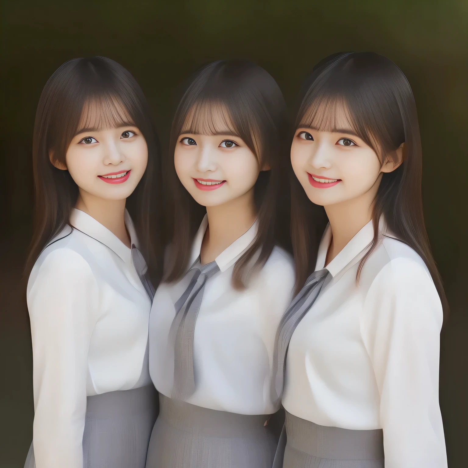 (highest quality, masterpiece, high resolution:1.2), 4K, (A University Beauty Pageant Winner, Too beautiful (Japanese fashion magazine model) is laughing and inviting the viewer: 1.0), (((Pristine)) white silk office expensive blouse supported by famous fashion maker, 165cm height, Demure atmosphere, Mid-length navy plaid skirt, cutest striped shiny blue Neckerchief: 1.2), (Beautiful ((Pristine)) pony-tail hair style, noble ribbon hair-clip), (Take a half-body shot from side), (Clearly detailed foreground, Noting but plain blue background: 1.0)