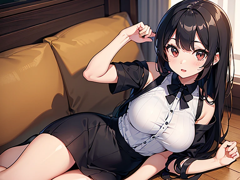 female high-school student,The chest is huge,Bare chest,maidennurse,black lence stockings,pissing,The whole body is bound by rope,Lie down in bed,The mouth was covered