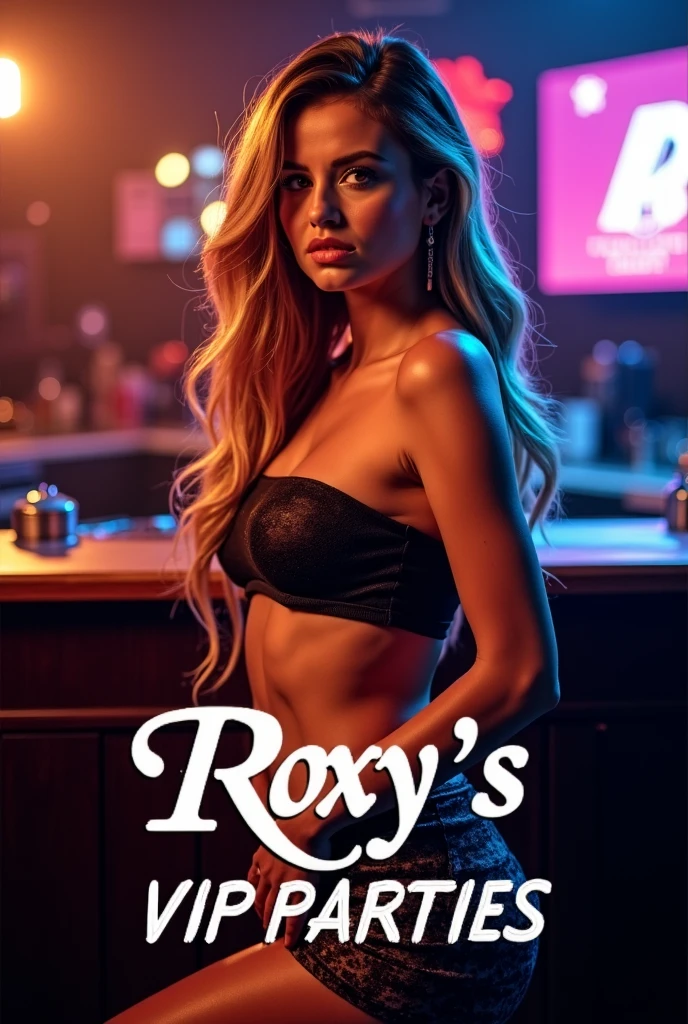 a poster of a sexy woman singing into a microphone with another sexy woman behind her, dreamy stone girl, stone, rock and dust, heavy metal concert,