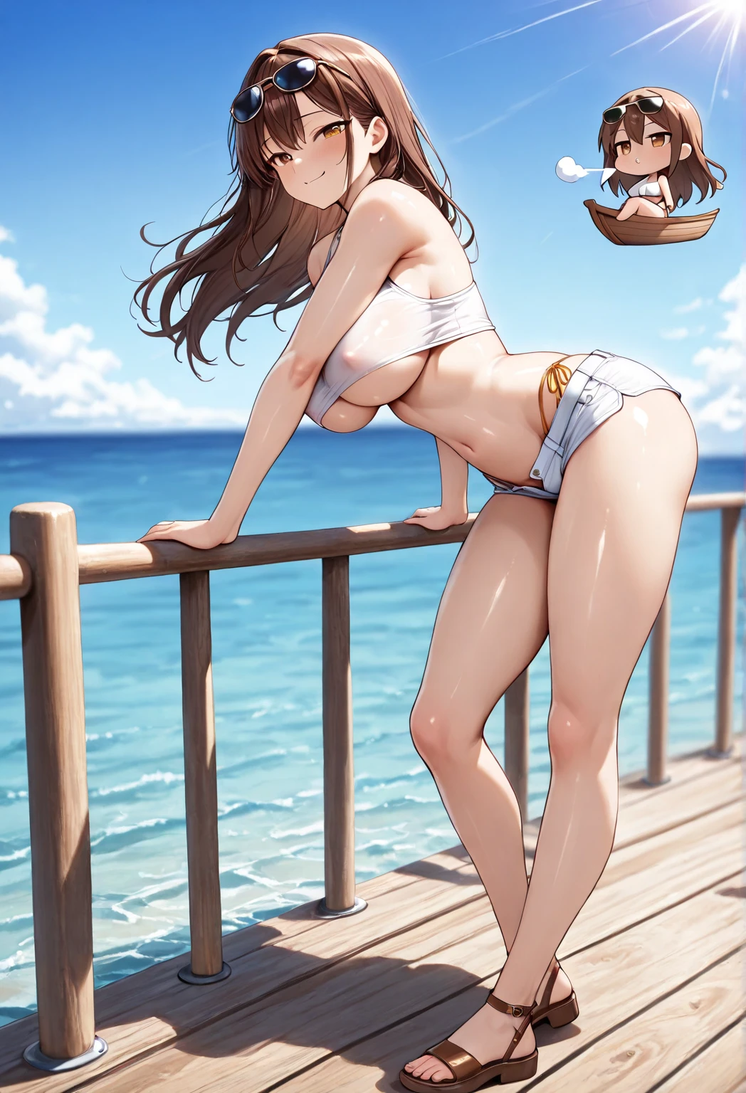 Girl posing for photo in white bra and white lingerie,Keep your arms behind your back,full bodyesbian,With a cropped T-shirt、brassier,Slim body,Larger bust,Slim girl model,18-year-old female model,No shoes white stockings ((Clothes wet with water)) Delicate face ((cat ear))