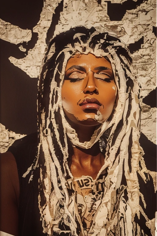 a woman with dreadlocks, full body sketch, naked, mastrubation, shamanic fantasy priestess, (((detailed pencil sketch))), dark moody fantasy, dramatic lighting, dramatic shadows, highly detailed,