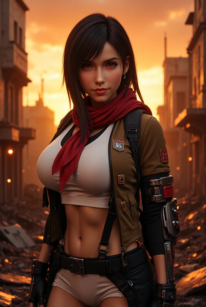emma watson, Mikasa Ackerman cosplay with large breasts