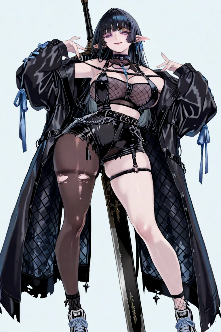 1 girl, small nose,black suspenders,Bulging big,breasts,walls: Black miniskirt,garters,Gaze,Small face,bangss,holster,Beautuful Women,hands up,leg holster,Gaze,black boots panty shot, provocation,flank,flank sweat soio,arm, pose muy sexy,(with sparkling eyes and a contagious smile), very beautiful detailed face and eyes, bright colors, cute face, delicate beautiful face, Bright magenta eyes, cute eyes, sparkling eyes, Big eyes, (big breasts:1.3), (perky chest:1.1), (pointed chest:1.0), medium hips, glamorous body, white skin, smile, thin pubric hair, shiny hair, super beautiful face, Super beautiful eyes, Super beautiful hair,trendy outfit,sexy and attractive,explosion of colors,big hairpin,full body esbian,illegal occupation, Real World, Natural light,perfect Natural light,looking at viewer,
