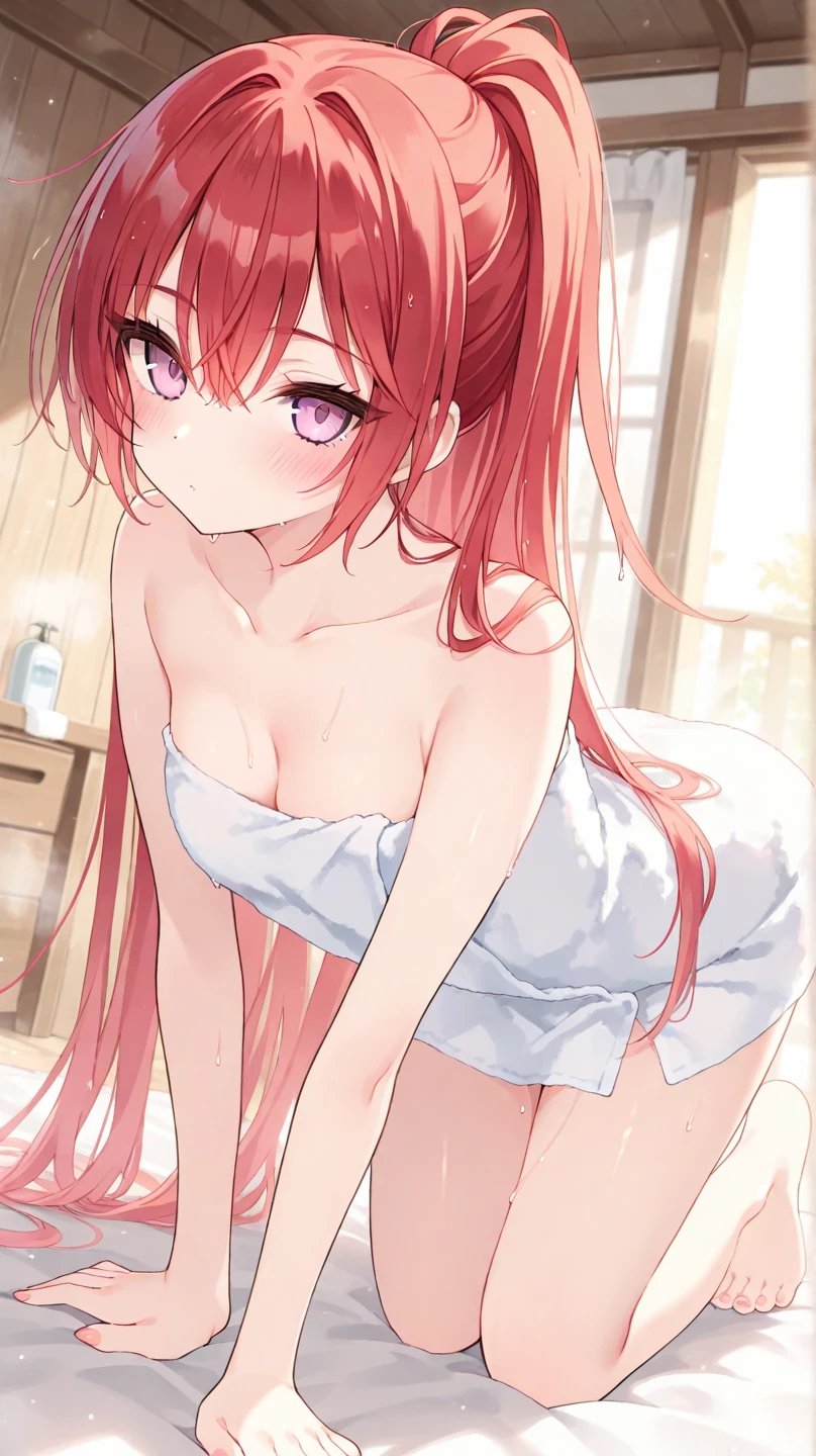 eris long red hair with headband, naked showing her anus and open vagina dripping semen