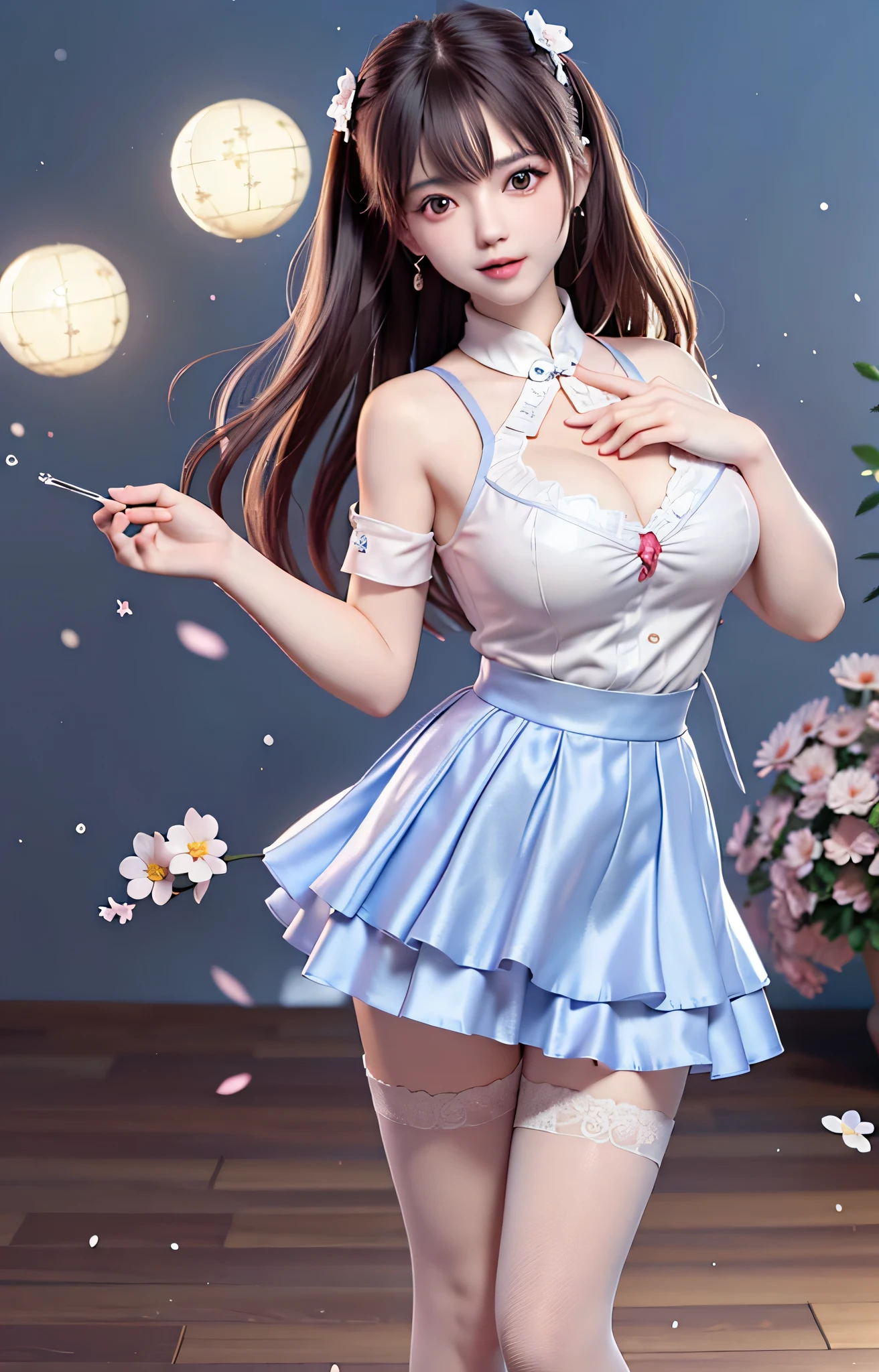 (Highest quality,High resolution,masterpiece:1.2),Super detailed,Realistic,名探偵コナンの毛利欄の超ミニスカートの足先までのRealisticリアル画像