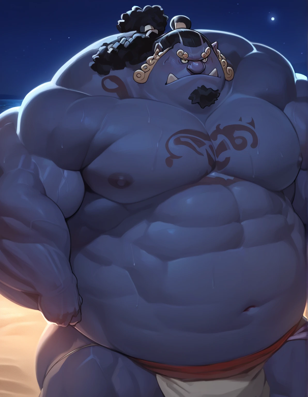 male‚big sphere belly‚big belly‚bulge crotch in loincloth‚naked‚ big stomach ‚big balls