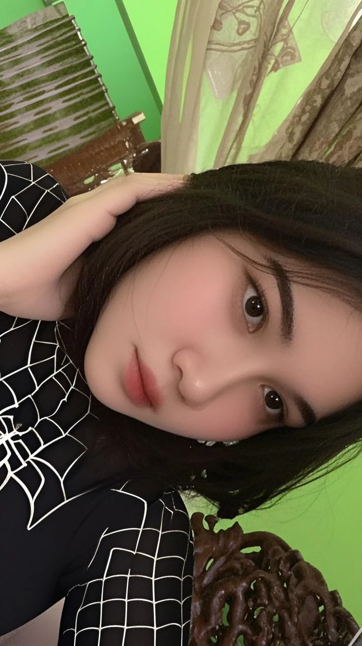 1girl, photo realistic, realistic, on back, looking at viewer, lying, bare shoulders, long hair, messy hair, black hair, face, nose, lips, parted lips, teeth, eyelashes, collarbone, (best quality,4k,8k,highres,masterpiece:1.2),ultra-detailed,(realistic,photo realistic,photo-realistic:1.37),HDR, UHD, studio lighting,ultra-fine detail,sharp focus,physically-based rendering,extreme detail description,professional,vivid colors, perfect face