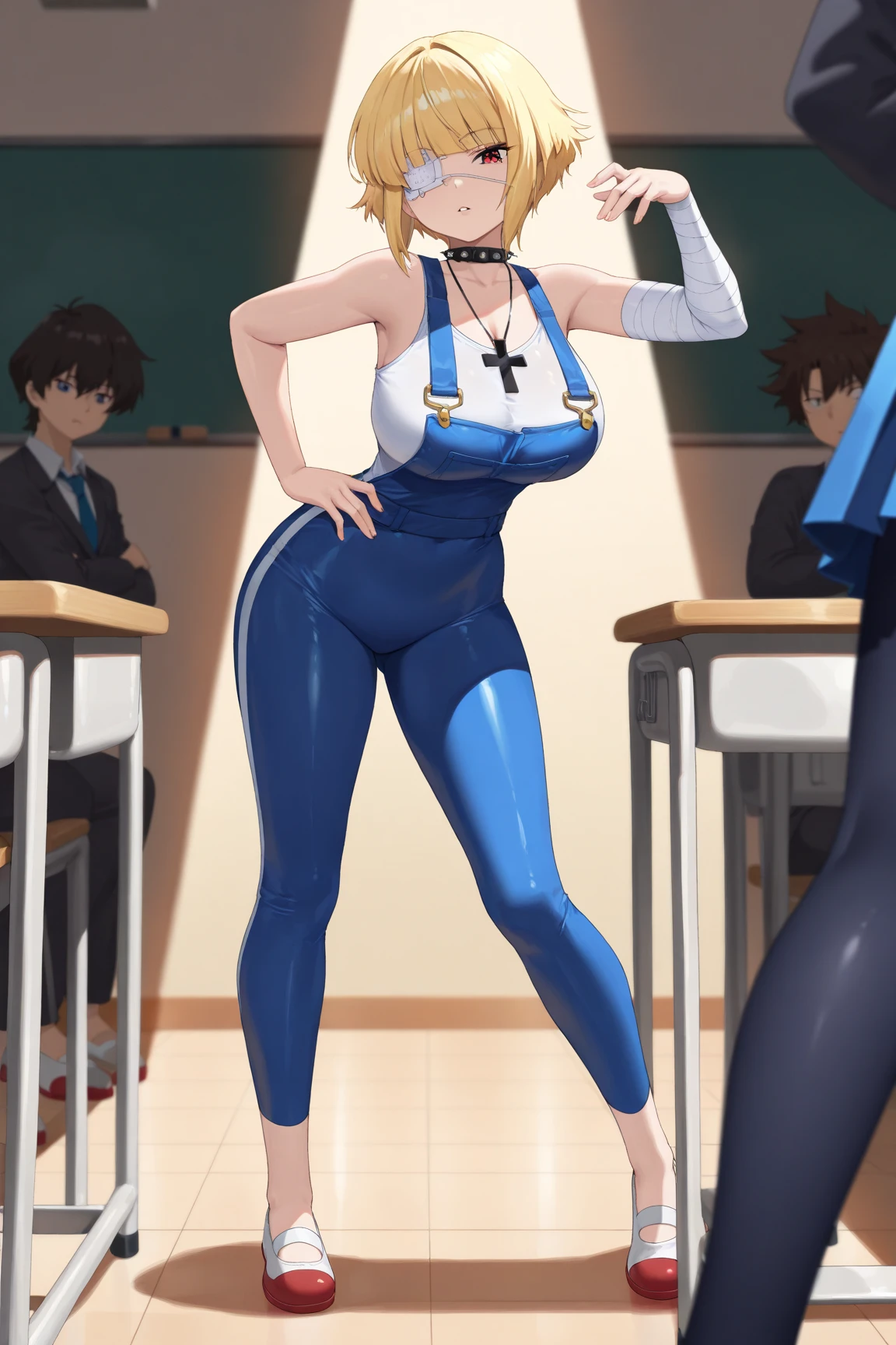 nsfw:1.2,expensivequality illustration, masterpiece, Very delicate and beautiful, Attractive girl,(Gymnastics leotard,Tight leotard,length_Leotard with sleeves,expensive_Leg leotard,athletic leotard),Purple ears,Short here, Audience reaction,thin,Huge Breasts:1.2,expensive school,Gym,Gymnastics Club,Nipple protrusions、The crotch area is damp:1.5、Camel Toe