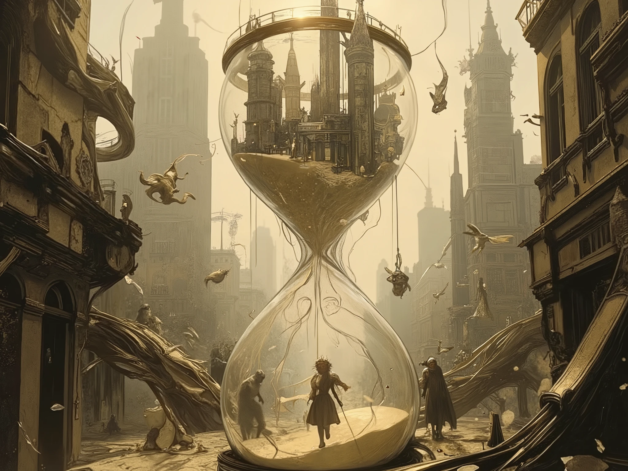 City in an hourglass