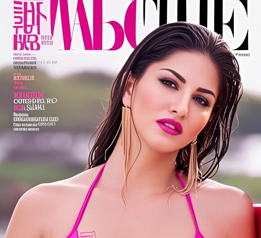 close-up portrait, (portrait photo), ((best quality)),, nikon, cinematic lighting, medium hair, ((blue iris)), (photorealistic:1.4), (pooja hegde), (as maid), (deep cleavage), bikini