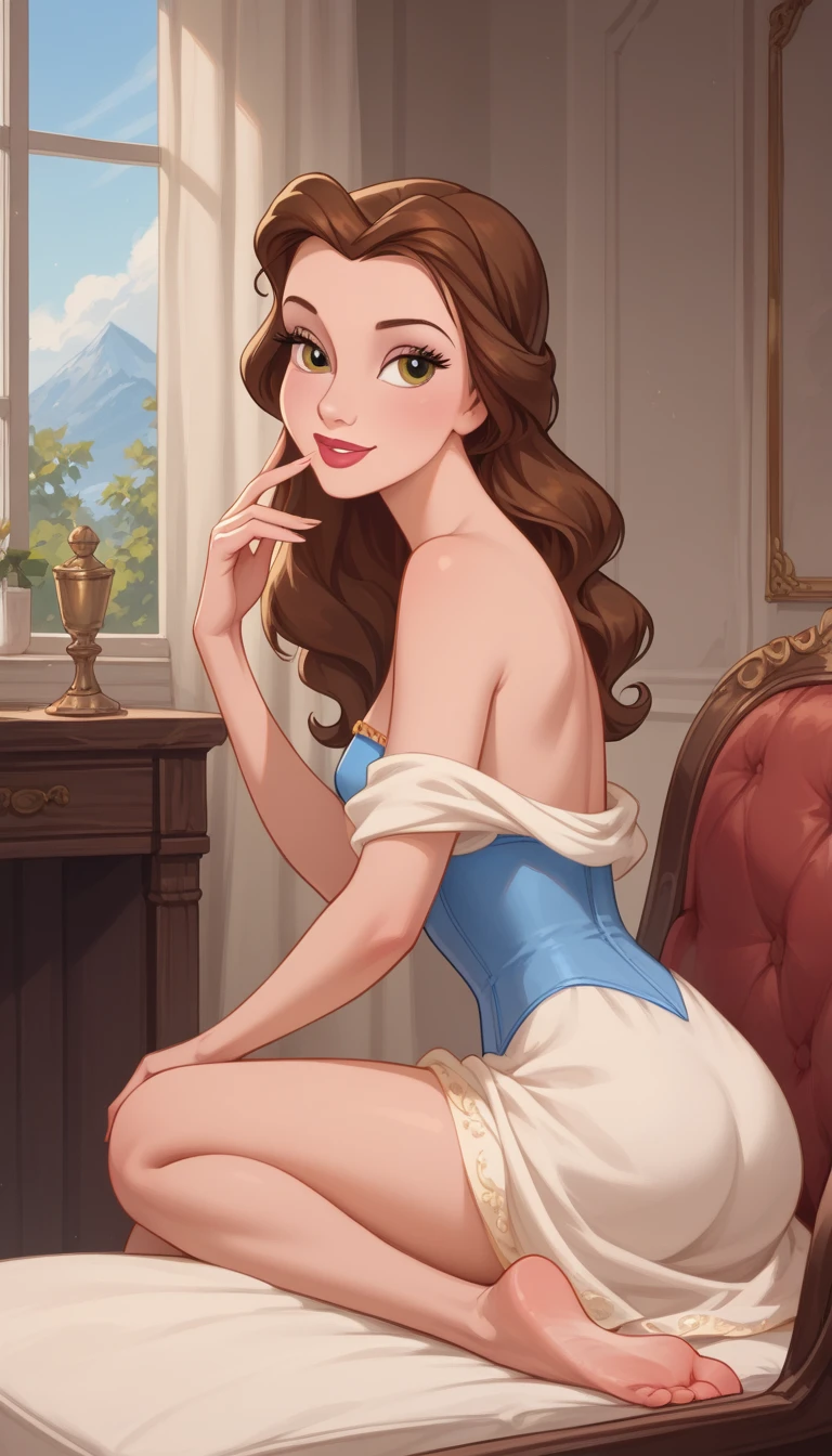 sexy beauty and the beast, belle, disney,
