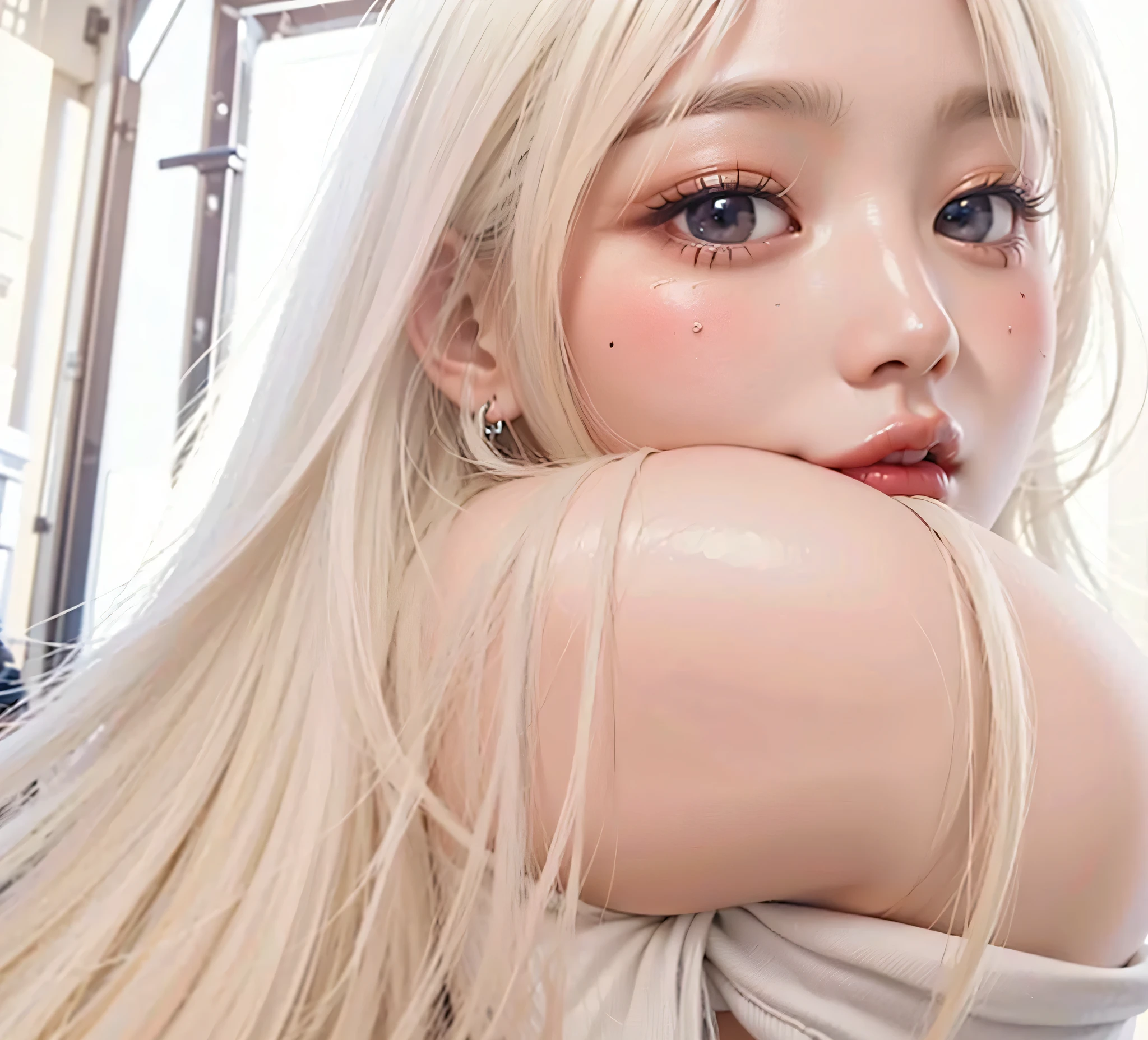 wonyoung, white skin, big and beautiful eyes
