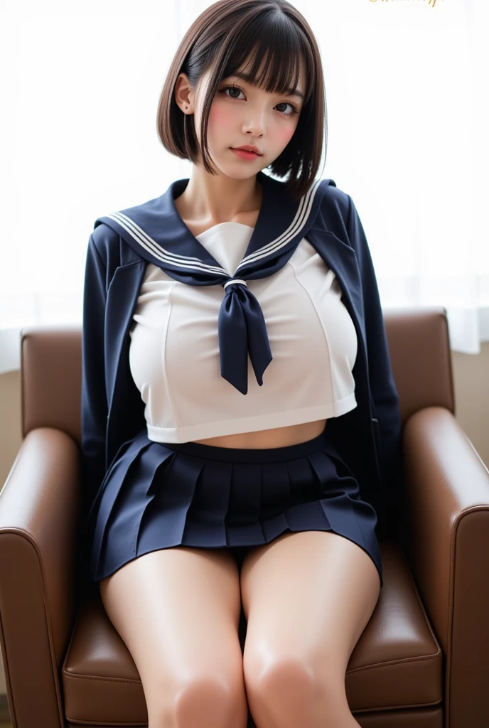 Photo Real、photoRealstic　A dark-haired、straight haired、poneyTail、Super Cute、childish、Lori、beautiful countenance、(Lifelike face)、A smile、(A dark-haired、short-hair:1.3、bow ribbon)、bow ribbon、fullnude、teats、No Underwear、Cleft in the crotch、Crotch focus、Beautiful hairstyle、realisticeyes、Beautiful details、（real looking skin）、Beautiful skins、（Sweaters）、absurderes、enticing、超A high resolution、A hyper-realistic、high-detail、the golden ratio((top-quality、8K、​masterpiece：1.3))、foco nítido：1.2、13years、Perfect Beautiful Girl、Idol、Beautiful Women in Perfect Style、full body seen、Show me your right armpit、toppless、fullnude、are visible、Do not wear underwear、fullnude、No pubic hair、Show off genitals and pubic hair、Both pubic hair and genitals are visible、Sit down and open your crotch to expose your genitals、Do not place your feet or hands in front of pubic hair or genitals、Do not hide the genitals、Blunt bangs　drooing eyes、Black eyes、Plump cheeks、The contours of the face are round　sixteen years old、hi-school girl、Suppin、a sailor suit、bow ribbon、Drenched in sweat　large full breasts、Short stature、vaginal、Female genitals、、　Boldly open legs、Normal bit、insertion、Vaginal insertion、SEX、ssex、have sex、Sperm、large amount of sperm、Sperm soaked、Intense Sex、Insert vigorously、cum shots　Background with、countryside