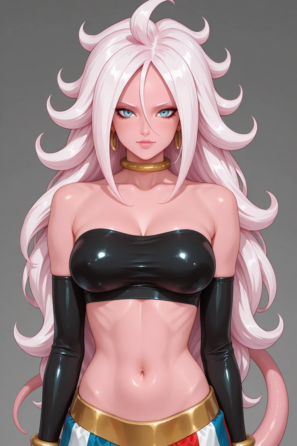 3d anime girl, cat girl, android 21 from dragon ball, 1girl, beautiful detailed eyes, beautiful detailed lips, extremely detailed face and features, longeyelashes, anime style, realistic, photorealistic, highly detailed, 4k, 8k, masterpiece, ultra-detailed, vivid colors, dramatic lighting, studio lighting, cinematic, intricate details, elegant, graceful, whimsical, adorable, cute, kawaii