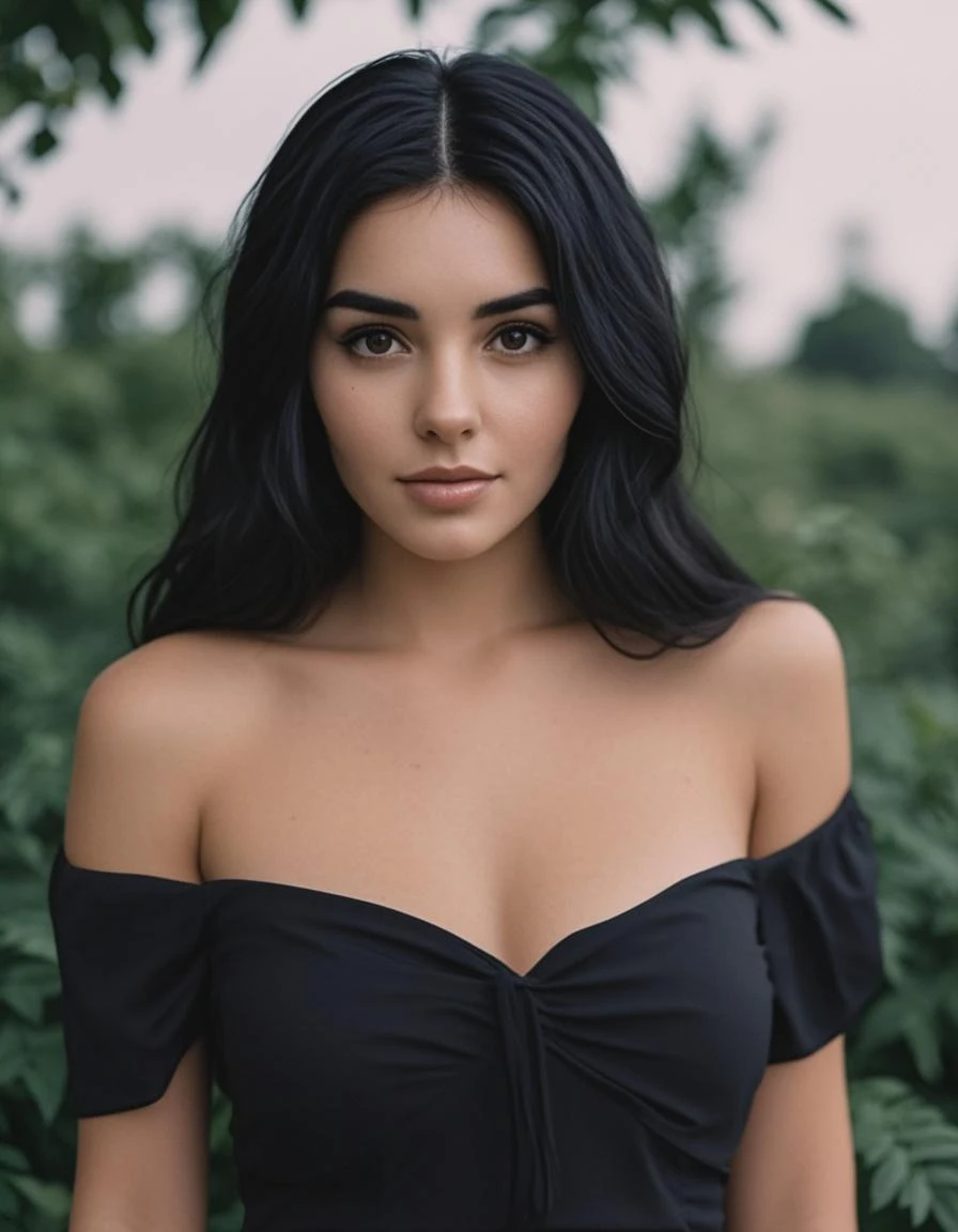 beautiful girl that looks like Bettie page, smile, updo, ponytail hair, red lipstick ,black long maxi-skirt(black long maxi-skirt:1.2), ((long black satin gloves)),high boots, ((and a long woolen vest )), flirting with the camera, hand bag on her shoulders, lying on the ground on the grass of central park having an orgasm with a vibrator,