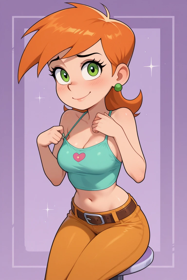 Masterpiece, Best quality, colorful portrait with eye focus of a gorgeous big-titted [irish|persian] 35 yo sexy predatory woman with villus  foxy hair, (freckles) and pink eyes, wearing a choker and chain, topless, facial closeup, simple background, Black background