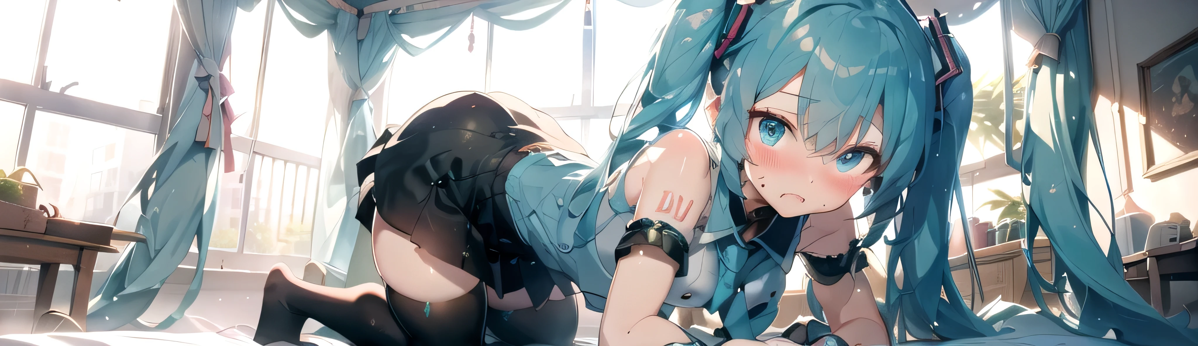 Hatsune Miku group hit from behind, cum on face blowjob Slave Woman tie your hands behind your back I am ejaculating inside my vagina now. , purple rope, Turtle shell binding, torn clothes chained by a collar Full body bondage, Ahegao, Full body covered in semen While crying force insert into the vagina dungeon prison Slave collar with hands tied behind the back with a rope, silver chain, hanging on a chain, Pulled by chains, restraints, Tattoo on the stomach large ring nipple piercings defeat slave tattoo on shoulder pink nipples Impregnation Get slapped on the butt
