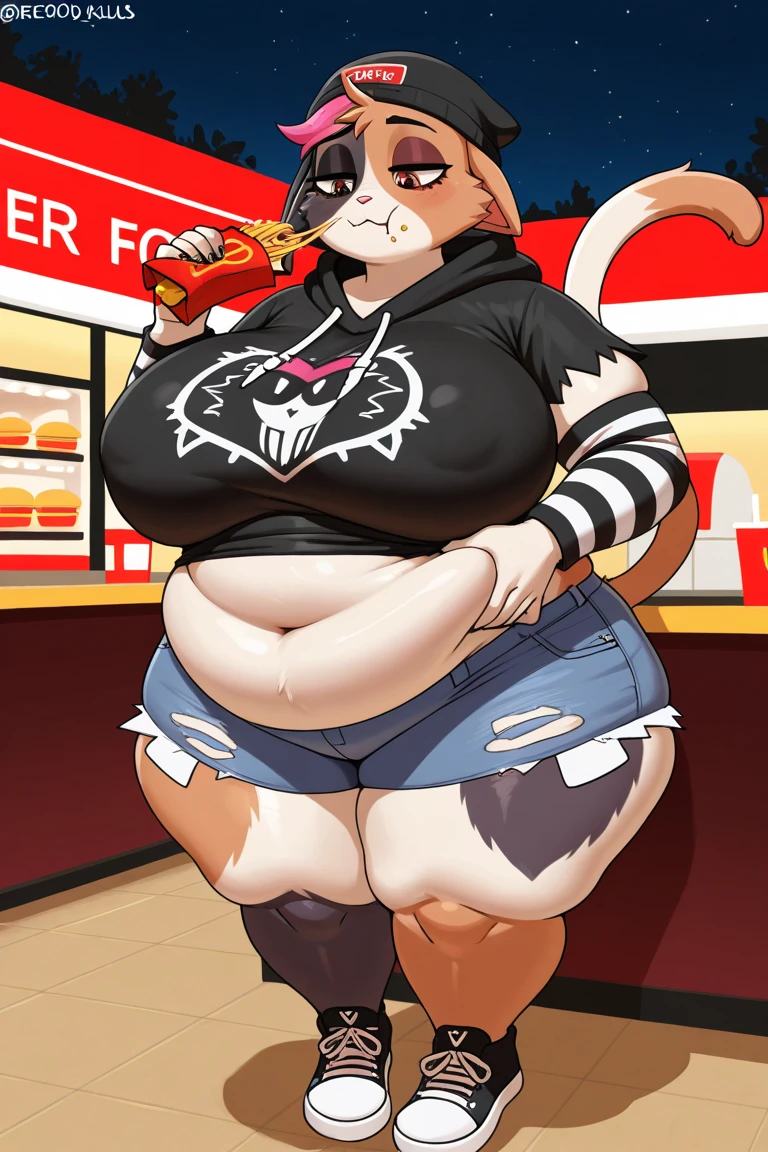 Very_muscular_mature_doberman female dark_brown_two-tone_furry_body brown_eyes milf plaid_jacket white_t-shirt jeans leaned_back cafe wife solo Masterpiece best_quality absurdres highly_detailed cleanly_drawn_eyes anthro_only large_breasts by_claweddrip, by_greasymojo, by_underscore-b, by_runawaystride, ((vore)), moving vore belly, big vore belly with humanoid prey struggling inside of it, belly gurgling, loud burp with opening maw, compressing stomach, maw open to reveal detailed throat and uvula, flatcolor, in the middle of swallowing a whole bunny alive,