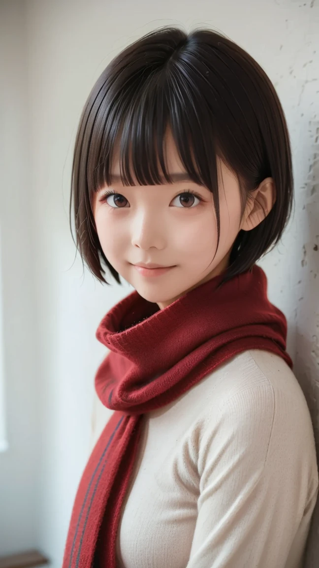 8K, ultra-realistic, highly detailed, photo-like. Natural cinematic lighting, soft shadows, lifelike skin texture, shallow depth of field.
A Japanese woman in her 40s with short pixie-cut brown hair, wearing a thick winter coat and a scarf. Calm expression, looking directly at the camera. Natural skin texture, mature and realistic facial features. The background is a softly blurred winter urban scene. (((Fully clothed))) (((Realistic middle-aged face))) (((No excessive beautification))) (((Upper body chest-up portrait)))
