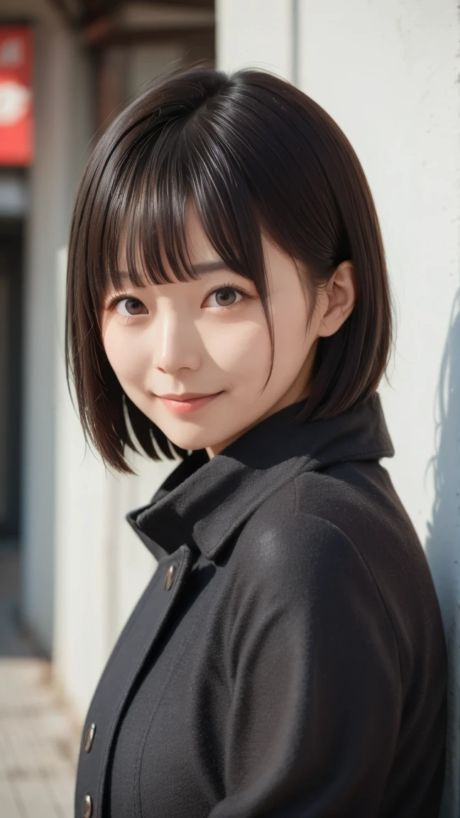 8K, ultra-realistic, highly detailed, photo-like. Natural cinematic lighting, soft shadows, lifelike skin texture, shallow depth of field.
A Japanese woman in her 40s with short pixie-cut brown hair, wearing a thick winter coat and a scarf. Calm expression, looking directly at the camera. Natural skin texture, mature and realistic facial features. The background is a softly blurred winter urban scene. (((Fully clothed))) (((Realistic middle-aged face))) (((No excessive beautification))) (((Upper body chest-up portrait)))