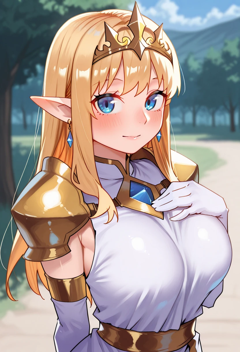 (tanned elf:1.2), (high fantasy slave outfit beige torn dress:1.2), (farm barn:1.2), (high resolution:1.2), (huge tits), blonde hair