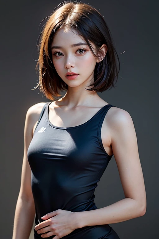 8K quality、High resolution、Realistic skin texture、High resolutionの瞳、woman、Sleeveless tennis wear、mini skirt、thin、リアルなwoman??、Small and young breasts、Realistic tongue、Beautiful cleavage、Blonde ponytail、thin脚、Sweating profusely、Sweat accumulates in the chest、Sit down and lean against the wall、Bare legs with legs apart、woman器を手で触れる、first menstruation
