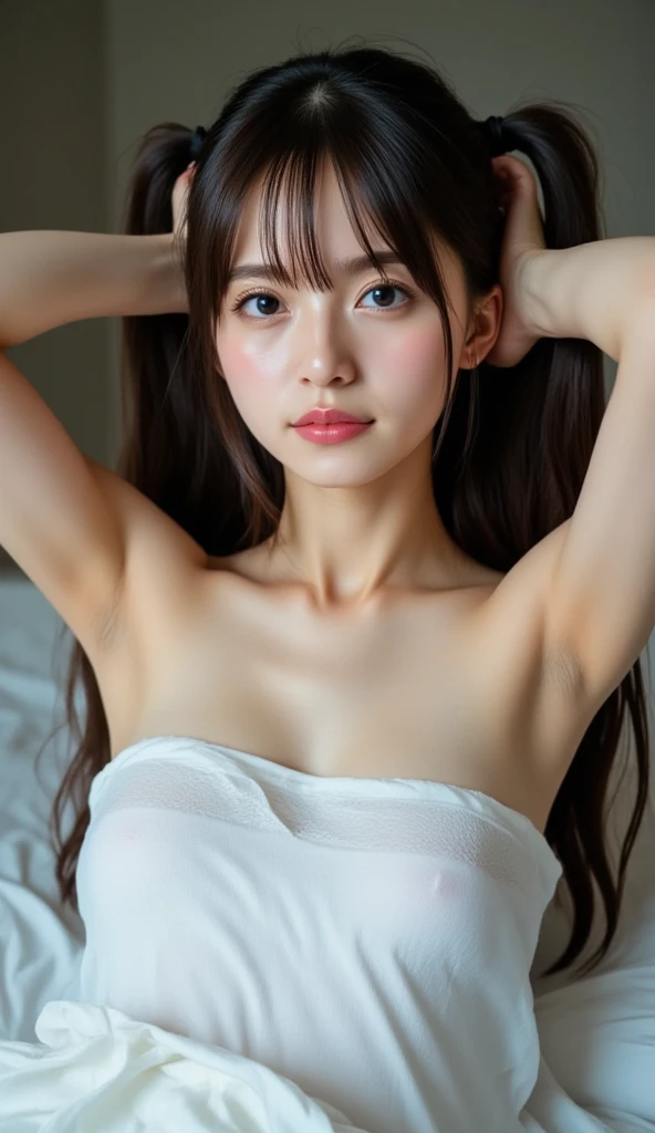 Idol Group、smile、Untreated armpit hair、Armpit hair growing、Beautiful Skin、11歳のCompletely naked少女Gカップ、Saggy breasts、11-year-old girl、Completely naked、Nipples 、(Two girls of the same age:1.2) , Couple Focus, Adorable, Japanese girl, Twin tails, (smile:0.9), Hair Scrunchie, Low contrast, Highest quality, Ultra-high resolution, Like the picture, Ultra-detailed, 8k, RAW Photos, (Completely naked:1.0),(Cleavage:1)Lewd, Smooth Skin, (Big Breasts), Round Breasts、blush。