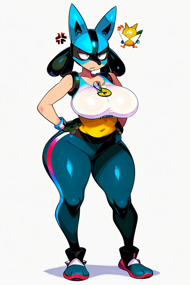 exited, smile, scream, Open mouth, young girl, Pullover, whole body to see, bob cut bangs hair, very wide hips, very huge thighs, very big thighs, fullbody, platform heels, pale skin, very Big breast, naked, nude, summer, colorfull, firm breast, black hair, thin waist, sleeveless,, topless, nipple pasties, crotch pasties, neko girl, cat ears, cat tail, muscular girl fit girl, abs,