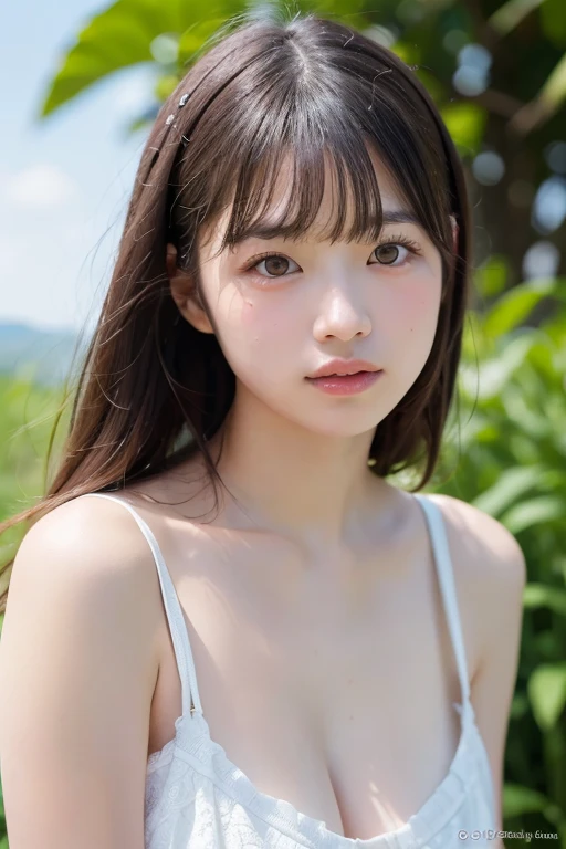 masterpiece, Best Quality, 8K, 1girl, Raw photo, Professional Photography, Portrait, Soft light, Professional Lighting, Smile, Cute, Girly, Delicate girl, Neat and clean beauty, Looking away, Sophisticated, Film grain, (Eyes and faces with detailed:1.0), extreme closeup